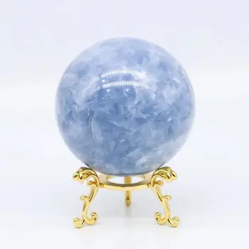 1 adet 50mm-90mm Doğal Yarı Değerli Taş Mavi Kalsit Topu Celestite Kristal Küre