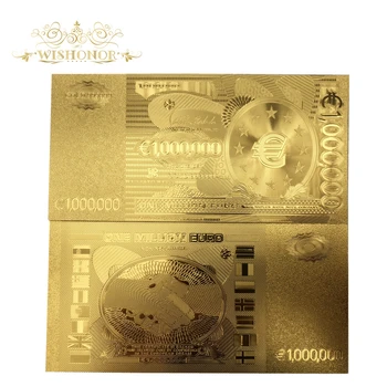 10 adet/grup Euro Banknotlar 500 EUR Altın Folyo Banknot Sahte Para Toplama ve Hediyeler İçin
