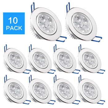 10 Paket / grup 3-25 Gün Tüm Alüminyum LED Spot LED Downlight Kısılabilir Parlak Gömme Dekorasyon Tavan Lambası 110V 220V AC85-265V