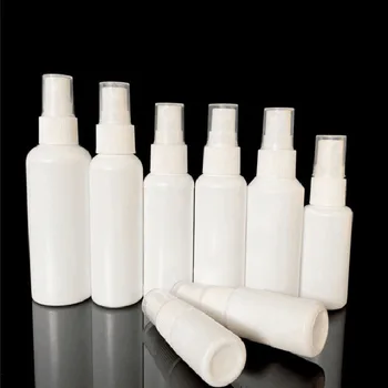100 ADET Plastik Parfüm Şişesi Beyaz Sis Püskürtücü Doldurulabilir Şişeler Seyahat Taşınabilir su pompa şişesi Cilt Bakımı Araçları Toptan