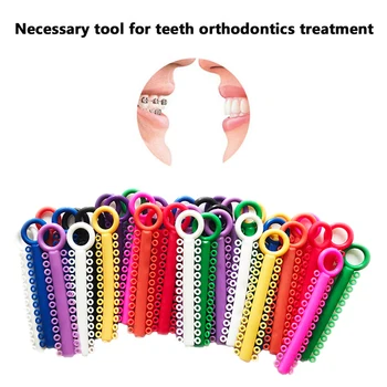 200 sopa Diş Ortodonti Bağ Bağları elastik lastik bantlar Yetişkin Karıştırma Renk Diş Hekimi Malzemeleri