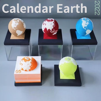 2022 Dünya Takvimi Sürprizlerle Dolu Takvim 3D Dünya Modeli Takvim Kağıdı Yeni Yıl Günlük Haftalık İşaret Hediyesi календарь с сюрпричами
