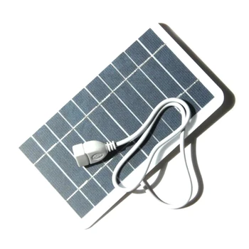 2W Taşınabilir GÜNEŞ PANELI USB Çıkış Portu Paneli Açık Esnek Şarj Cihazı Güneş Pili Cep Telefonu için Kullanılan