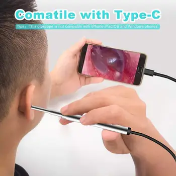 3.9 MM Mini Tıbbi Endoskop Kamera Su Geçirmez USB Endoskop Muayene Kamera OTG Android Telefon PC için Kulak Burun Borescope