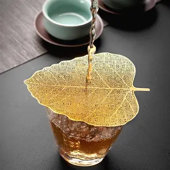 3 adet Yaprak Şekilli çay süzgeci Paslanmaz Çelik Çay Filtresi Kung Fu çay süzgeci Ev çay süzgeci Ev Ofis için