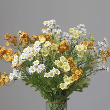 30 Kafa İpek Papatya Çiçek Yapay Bitkiler Papatya Buketi Ev Dekorasyonu Dıy Malzemeleri Düğün Parti Bahçe Fotoğraf Sahne