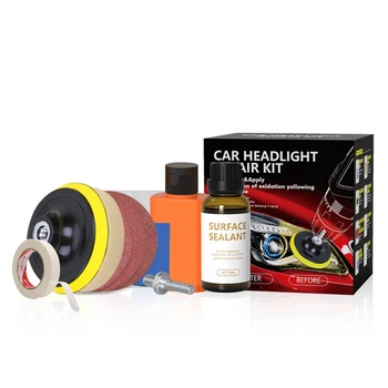 30ml Araba Far Restorasyon Kiti Lehçe Far Parlatıcı otomatik Kafa Lambası Lensler Derin Temiz Kafa ışık Sıvı Tamir