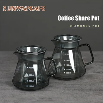 450/600ml Cam Kahve Payı Pot Kahve Su Isıtıcısı yeniden kullanılabilir kahve demliği İsıya Dayanıklı Demlik Kahve Eşyaları Cafe Barista İçin