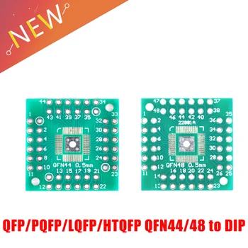 5 adet 0.5 mm QFP / PQFP / LQFP / HTQFP QFN44 / 48 dönüş DIP Adaptör plakası