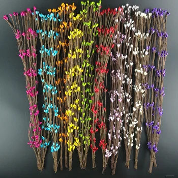 50/100 ADET 40cm Yapay Ercik Berry Dalları DIY El Sanatları Çiçek Düğün Ev Partisi Dekorasyon Scrapbooking Çelenk Çiçekler