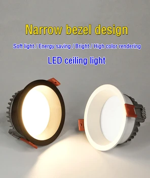 7W kısılabilir LED Downlight Parlama Önleyici Led Tavan Lambası LED Spot Aydınlatma Yatak Odası Mutfak Led gömme aydınlatma