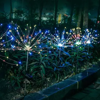 90/150 LEDs Güneş Havai Fişek Açık Su Geçirmez Bahçe Lambası Enerji Tasarrufu Güneş çim ışığı Noel Düğün Parti Dekorasyon için
