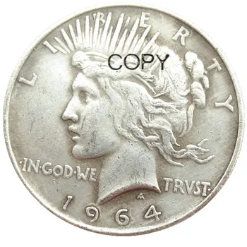 ABD 1964-D Barış Dolar Gümüş Kaplama Kopya Para