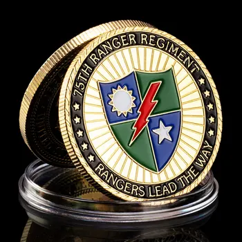 Amerika Birleşik Devletleri Ordusu Hatıra 75th Ranger Alayı hatıra parası Rangers Kurşun Koleksiyon Kaplama Sikke Mücadelesi Coin