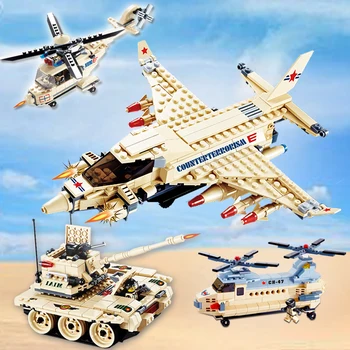 Askeri Savaş Araba Uçak Yapı Taşları modeli monte blok Plastik çocuk erkek kız hediye çocuk Eğitici Oyuncaklar