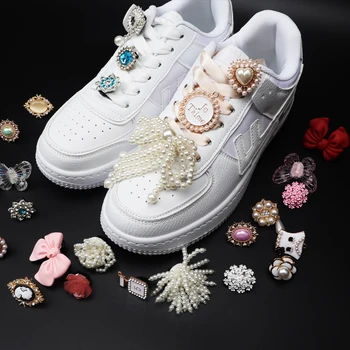 Ayakkabı Takılar Sneakers Ayakabı Klipler Toka Süslemeleri Rhinestones İnci Mücevher Rahat Çiçek moda ayakkabılar Aksesuarları 1 ADET