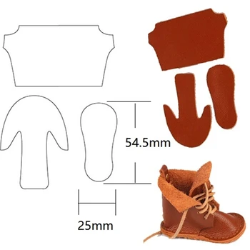Bebek Dolly Ayakkabı Yapmak Kesme Die Deri Yumruk Kesici Kalıp Aracı DIY Şekilli Leathercraft Cüzdan Ayakkabı Çanta Özel Tasarım