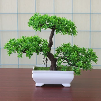Bonsai Küçük Ağaç Pot Yapay Bitkiler Sahte Bitki Çiçek Saksı Süsler Ev Odası Masa Dekorasyon Otel Bahçe Dekor