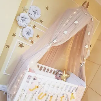 Cibinlik Asılı Çadır bebek yatağı Beşik Gölgelik Tül Perdeler Yatak Odası için Oyun Evi Çadır Çocuk Odası Dekor için çocuk Ev