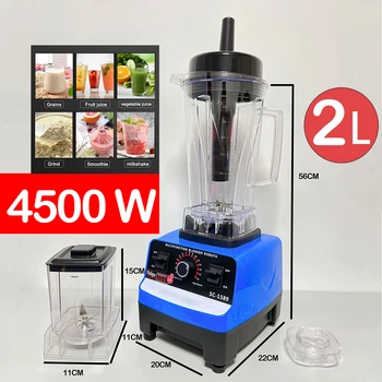 Dalgıç Blender 4500 W mutfak robotu Ticari Smoothies Blender mutfak mikseri Sıkacağı Ücretsiz Kargo 4500 w Elektrikli Blender
