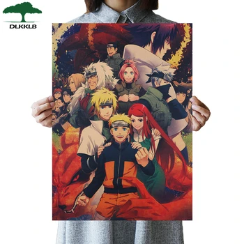 DLKKLB Klasik Anime Kahramanı Koleksiyonu Retro Poster Yurt Yatak Odası Mobilya Dekoratif Boyama Sanatı Duvar Sticker