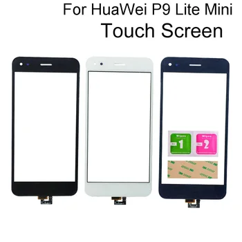 Dokunmatik Ekran Cam Için Huawei P9 Lite Mini SLA-L02 SLA-L22 SLA-TL00 dokunmatik ekranlı sayısallaştırıcı grup Cep Araçları 3 M Tutkal