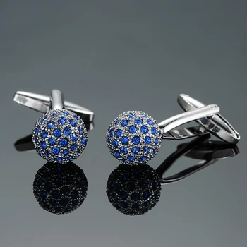 DY yeni yüksek dereceli lüks marka tasarım mavi kristal top Kol Düğmeleri erkek Fransız gömlek Kol Düğmeleri ücretsiz kargo