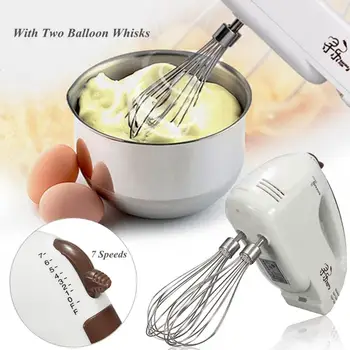 Elektrikli 7 Hız El Gıda Çırpma Blender Ev Mutfak Yumurta Kek Mikser Çırpıcı Mutfak Aracı