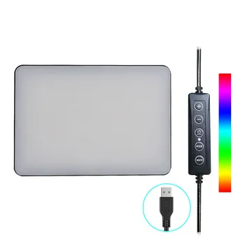 Fotoğrafçılık RGB LED video ışık paneli aydınlatma fotoğraf stüdyosu lamba Çekimi için Canlı Akış Youtube isteğe Bağlı tripod standı USB fişi