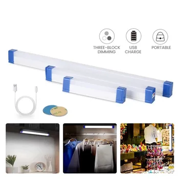 Gece ışıkları taşınabilir USB şarj edilebilir LED lamba çadır acil balıkçılık lambası ayarlanabilir dolap dolap el LED aydınlatma tüpü