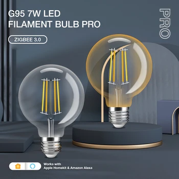 Gledopto Akıllı Ev iç mekan aydınlatması Klasik LED Filament LED Ampul Lamba G95 7W Pro İle Çalışmak Tuya APP Alexa Ses Uzaktan Kumanda