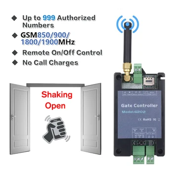 GSM 2G Uzaktan Kumanda G202 Röle Anahtarı kablosuz uzaktan elektrikli kapı kilidi erişim kontrol sistemi İçin Sürgülü Salıncak Garaj Kapısı O