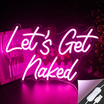 Hadi Çıplak Neon ışık burcu banyo özel LED lamba duş Adam Mağara aydınlık işareti odası Parti olay sanat duvar dekorasyon hediye