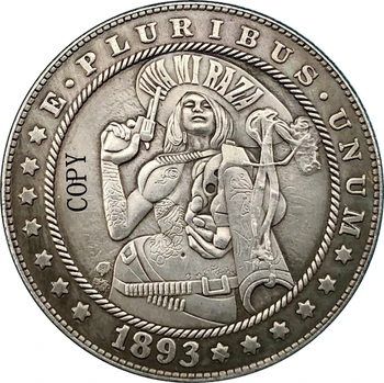 Hobo Nikel 1893-S ABD Morgan Dolar PARA KOPYA Tipi 178
