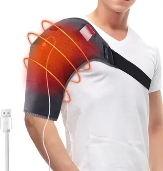 Isıtmalı omuz askısı Brace USB Taşınabilir Elektrikli Omuz isıtma pedi Rotator Manşet Dondurulmuş Omuz Kas Ağrı kesici