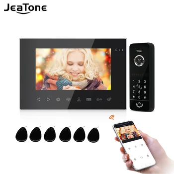 Jeatone Kablosuz Wifi Video Interkom Ev Görüntülü Kapı Telefonu 960 P AHD Çağrı Paneli Desteği Şifre Kilidini Ev Erişim