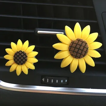 JOORMOM 2 adet Araba Klima Çıkış Güneş Çiçek Parfüm Klip Katı Balsamı Aromaterapi Araba Dekorasyon