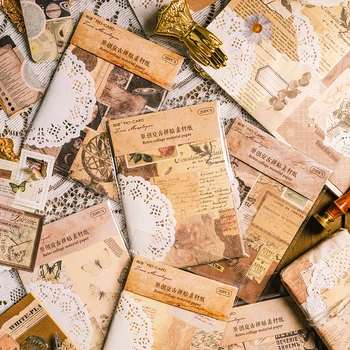 Journamm 20 adet / paket Vintage Kolaj Albümü DIY Scrapbooking Craft Dekor Kağıt Önemsiz Dergisi Plancıları Estetik Kırtasiye Malzemeleri