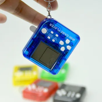 Konsolu Retro Mini oyun makinesi Çocuk El Nostaljik Oyun Konsolu Anahtarlık ile Tetris video oyunu Çocuk Çocuk Hediyeler