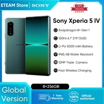 Küresel Sürüm Sony Xperia 5 IV 5G Smartphone Snapdragon 8 Gen 1 5000mAh Pil IP65 su direnci 6.1