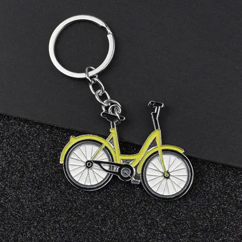 Küçük Bisiklet Anahtarlık Sarı Bisiklet Aşk Çevre Spor Anahtarlık Sevimli Kadın Çantası Biblo Anahtarlık Moda Araba Takı Anahtarlık Hediye
