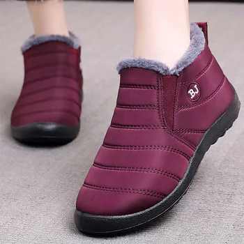 Kış Ayakkabı Kadın 2022 Yeni Sıcak Tutmak düz ayakkabı Kadın Kürk Kış Ayakkabı Üzerinde Kayma Zapatillas Mujer rahat ayakkabılar Loafer'lar