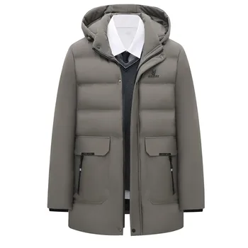 Kış Parka Ceket Erkekler pamuklu ceket Kapşonlu Kalınlaşmak Sıcak erkek Ceketler Kabanlar Moda Rüzgarlık Palto Erkek Giyim