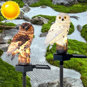 Led güneş ışığı Açık Bahçe Baykuş Hayvan Peri çim lambası Su Geçirmez Noel Süslemeleri 2022 Yeni Yıl Partisi Dekoru İçin