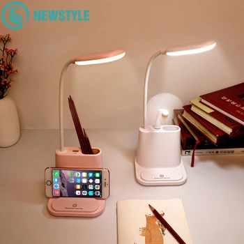 Led Masa Lambası masa lambaları USB Esnek Okuma İle Çocuklar İçin telefon tutucu Yaratıcı Akıllı Göz Koruması Yurt
