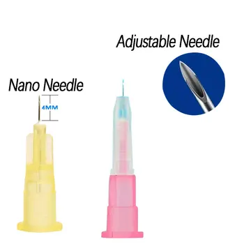 Meso Nano İğne Ayarlanabilir Küçük İğne Tek Kullanımlık Enjeksiyon Kozmetik Steril Küçük İğne Cilt Prick30G 31G 32G 34G