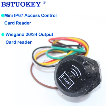 Mini RFID anahtar kartı Okuyucu IP68 Su Geçirmez 13.56 MHz kart okuyucu Wiegand26/34 Erişim Kontrol Sistemi için