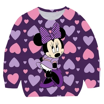 Minnie Mouse Tişörtü 1-14 Yıl Sonbahar Çocuk Çocuk Kız Ceket Erkek Giyim Kumaş Bahar Noel Yürümeye Başlayan Sevimli 2022