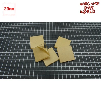 Minyatürler için ŞEFFAF / ŞEFFAF Tabanlar - Kare 20mm Şeffaf Tabanlar