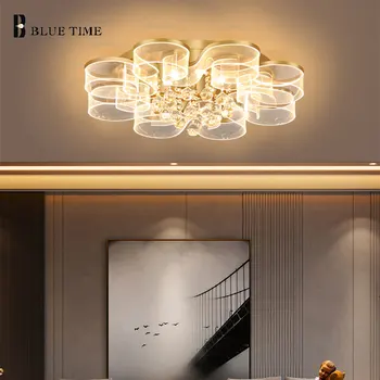 Modern LED tavan ışık kristal dekor tavan lambası oturma odası yatak odası çalışma yemek odası mutfak ışıkları aydınlatma armatürleri